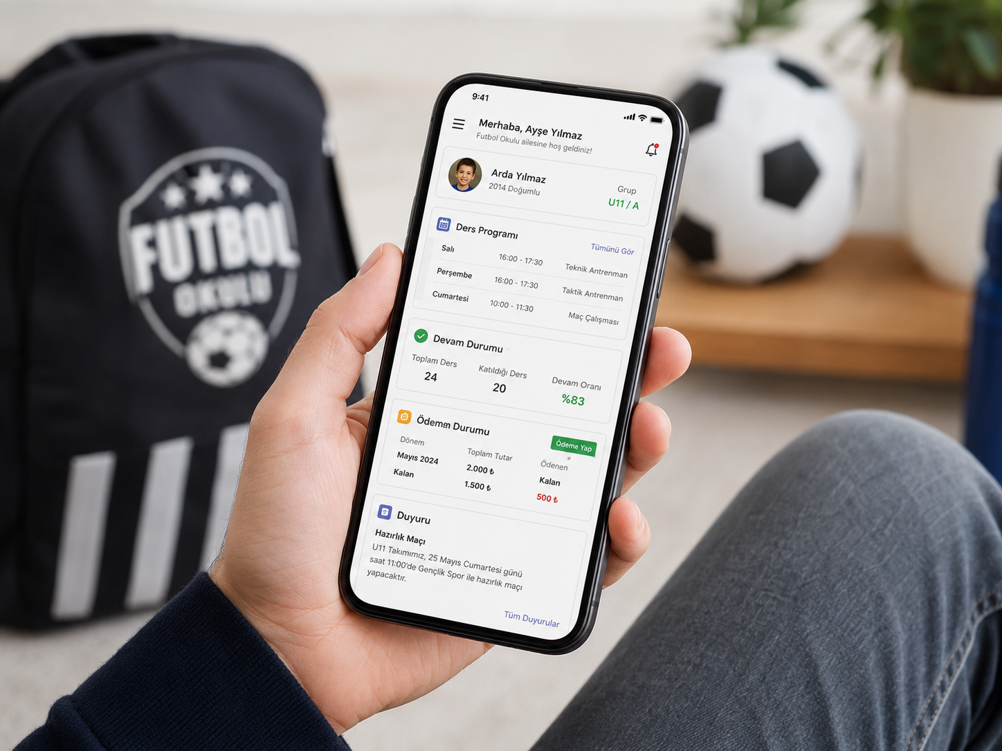 Futbol sporcu gelişim raporları